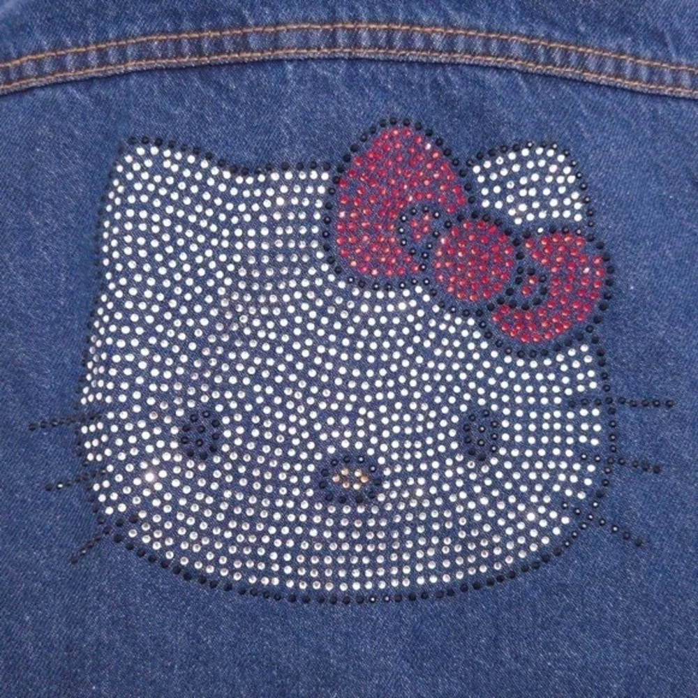 Hello Kitty Rhinestone Studded Denim Jean Jacket- Children's Girl's 12